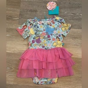 NWT Posh Peanut X Disney Princess Tulle Bodysuit 18-24 months